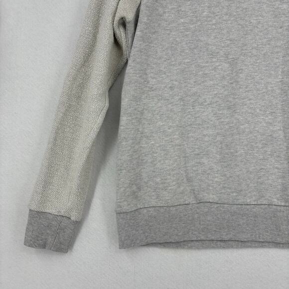 Aerie Crew Neck Sweatshirt Raglan Sleeve Mixed Media Gray Women's Size M - Picture 7 of 13